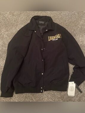 Seven Souls Men's Black Snap Front Rhinestone Jacket Legendary Paris Size XL NWT